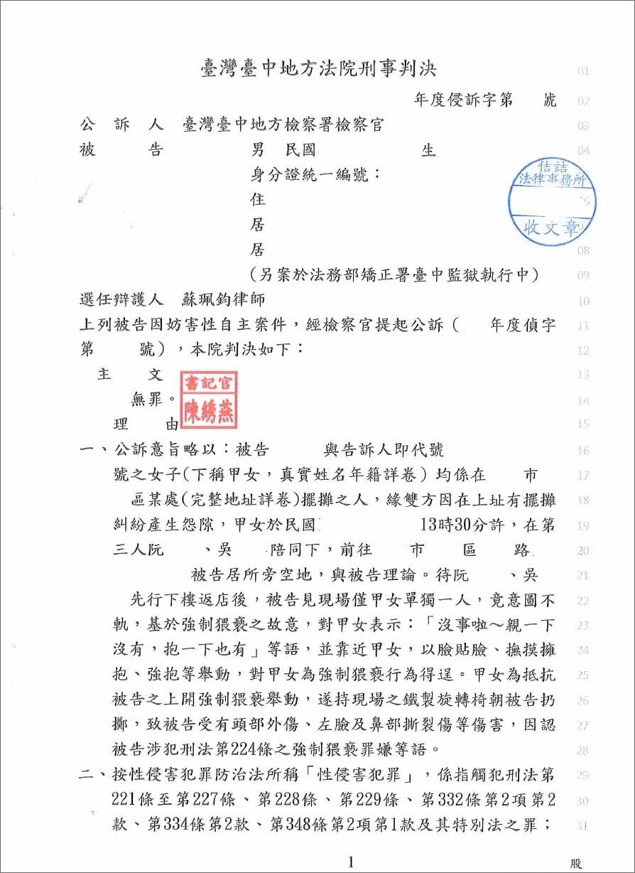 強制猥褻無罪案